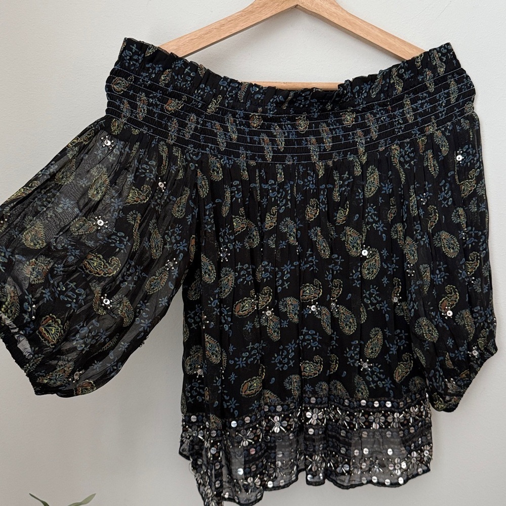 Free People Age Of Aquarius Paisley Sequin Top
Size XS, NWT - Picture 5 of 10
